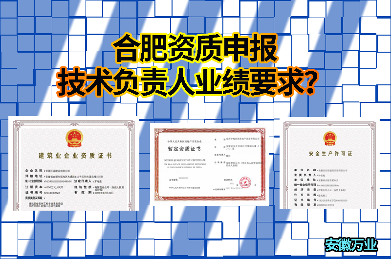 合肥資質(zhì)申報(bào)技術(shù)負(fù)責(zé)人業(yè)績(jī)要求？